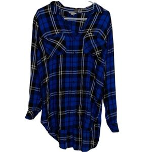 🌹CEST 1946 PLAID BUTTON UP HI-LOW SHIRT